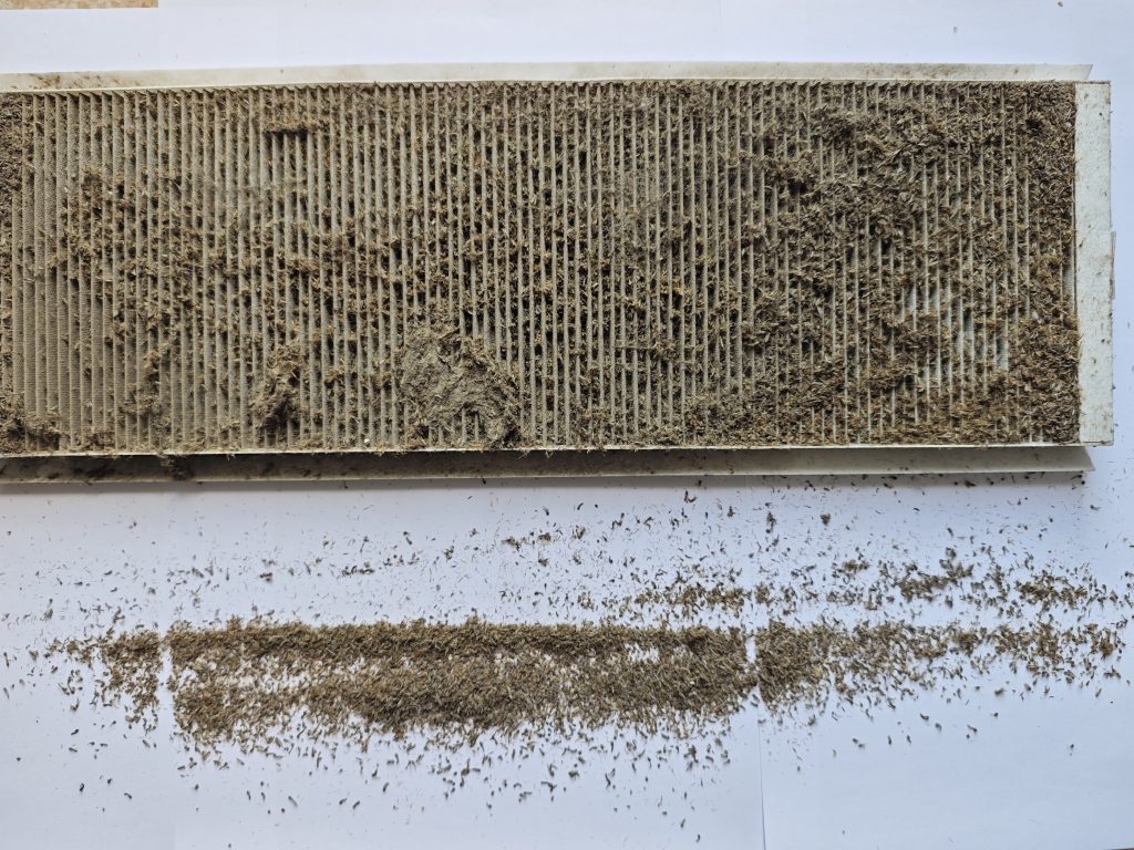 dirty ventilation system filter