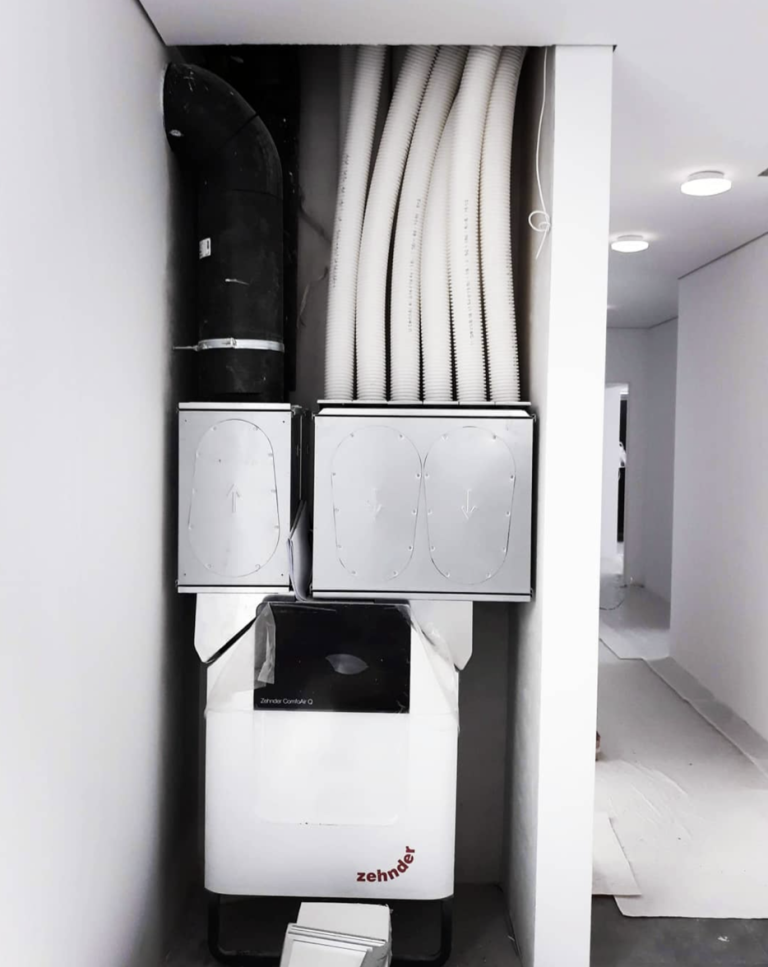 mechanical ventilation with silencers and ducts